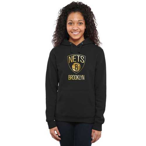 WoBrooklyn Nets Gold Collection Pullover Hoodie Black